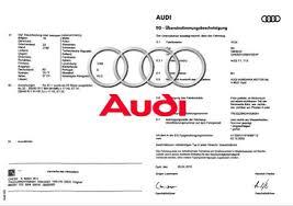 Obtenir un certificat de conformité Audi